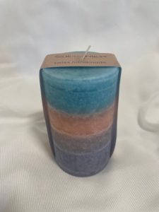 Stumpenkerzen, 12cm hoch (BE,CH)  Regenbogen Duft-Kerze Relax 